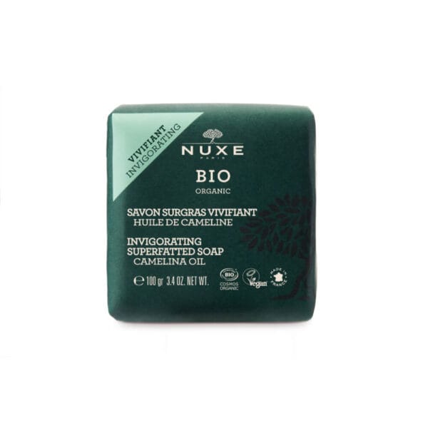 Nuxe Bio jabón relipidante piel sensible en pastilla sólida 100 g