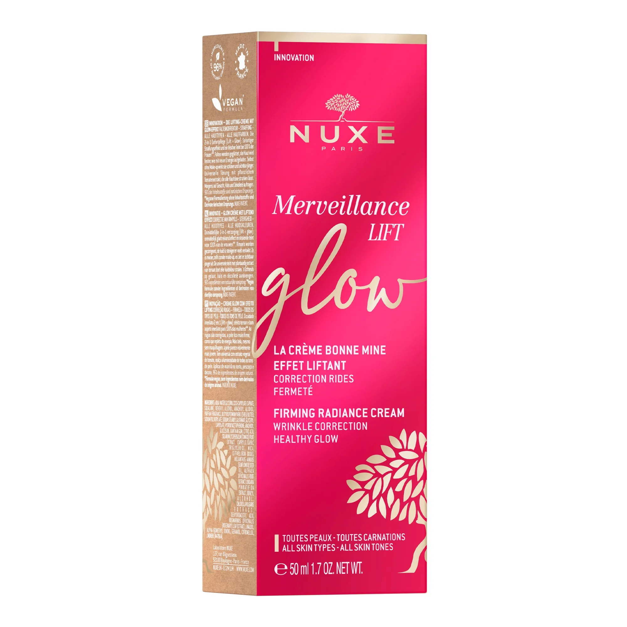 Nuxe Merveillance Lift Glow Gute Haut Creme Lifting-Effekt Leuchtkraft 50 ml