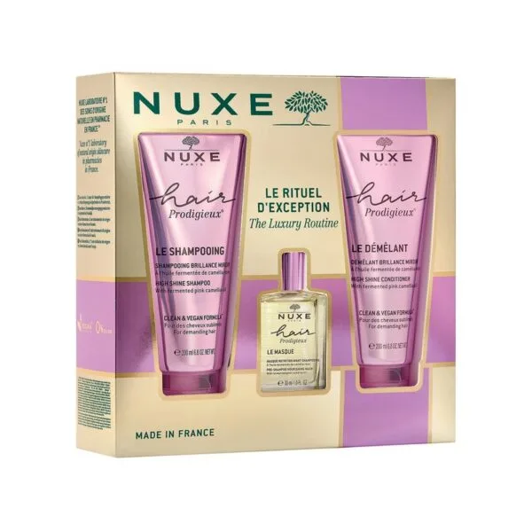 Nuxe Cofre Hair Prodigieux Maske 30 ml + Shampoo 200 ml + Conditioner 200 ml