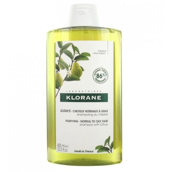 Klorane Zuiverende Citroen Shampoo voor Normaal of Vet Haar 400 ml