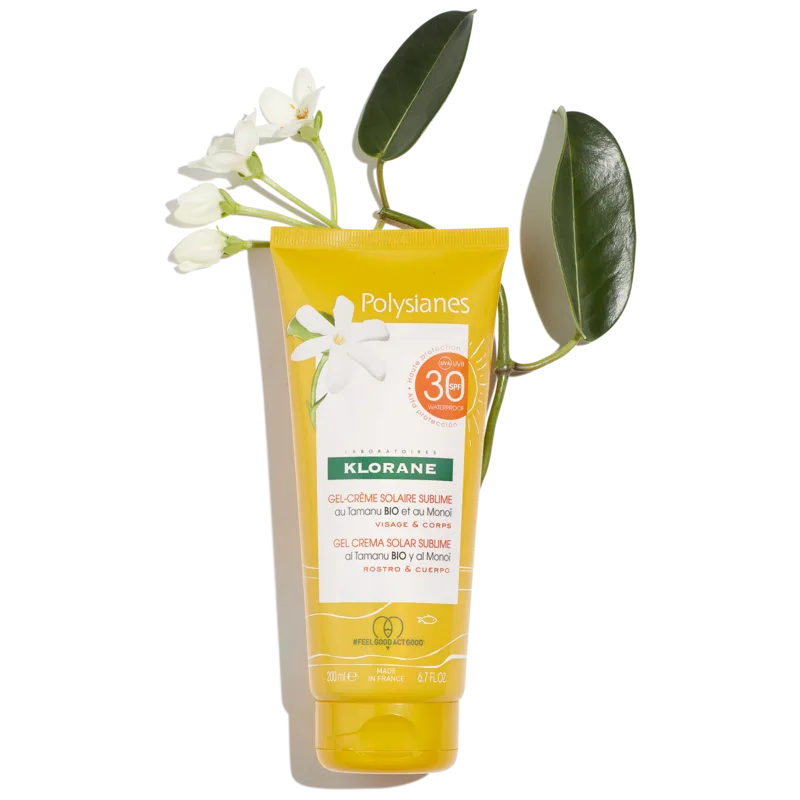 Klorane Polysianes gel‑crema solare sublime SPF30 200 ml