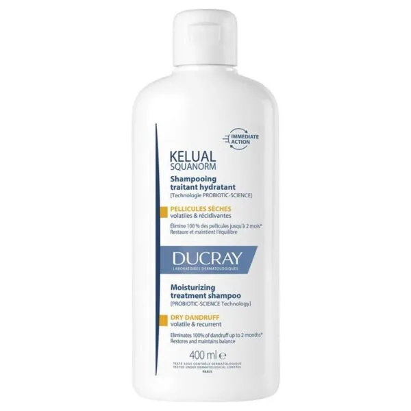 Ducray Kelual Squanorm shampoo behandelend anti-roos droog 400 ml