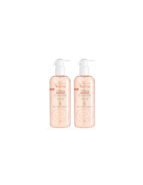 Avène TriXera Nutrition Duplo Gel Rengøringsgel Nutri-Fluido Ansigt og Krop 2×500 ml