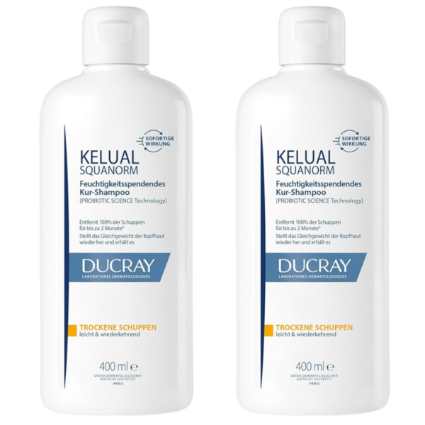 Ducray Kelual Squanorm Anti-Schuppen Shampoo trockene Schuppen doppelt 2 x 400 ml
