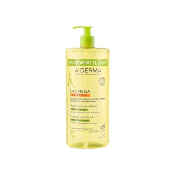 A-Derma Exomega Control Reinigende Emolliente Olie voor Droge en Atopische Huid 1000 ml