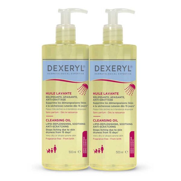 Dexeryl Aceite Limpiador Ducha Piel Seca Pack Dúo 2 x 500 ml