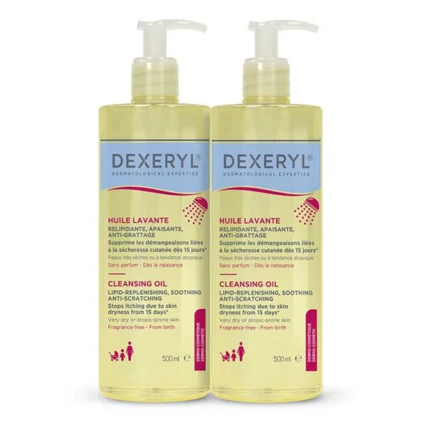 Dexeryl Aceite Limpiador Ducha Piel Seca Pack Dúo 2 x 500 ml