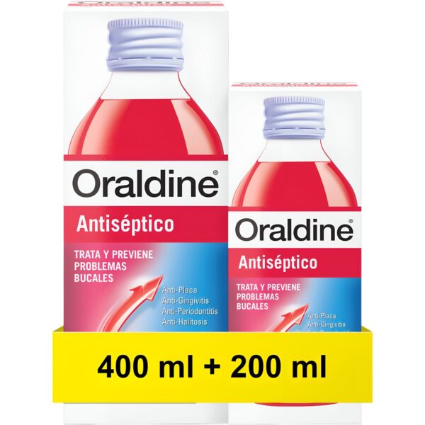 Oraldine Antisettico collutorio orale pack 400 ml + 200 ml gratis