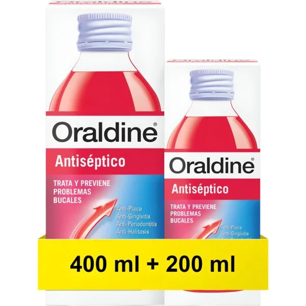 Oraldine Antiseptische Mundspülungspaket 400 ml + 200 ml gratis