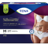 TENA Silhouette weiße Unterhose mit niedrigem Bund Größe M Packung 12 Stück