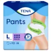 TENA Pants Maxi tamanho grande, calça absorvente descartável adulto, 10 unidades