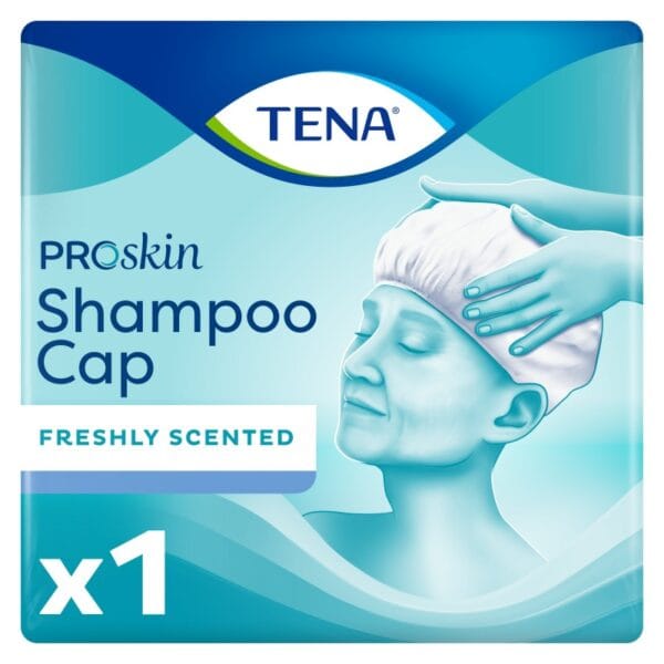 TENA ProSkin wegwerp shampookapje zonder naspoelen voor droogwassen, 1 stuk