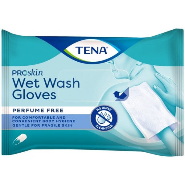 TENA ProSkin luvas úmidas para higiene de pele sensível 8 unidades