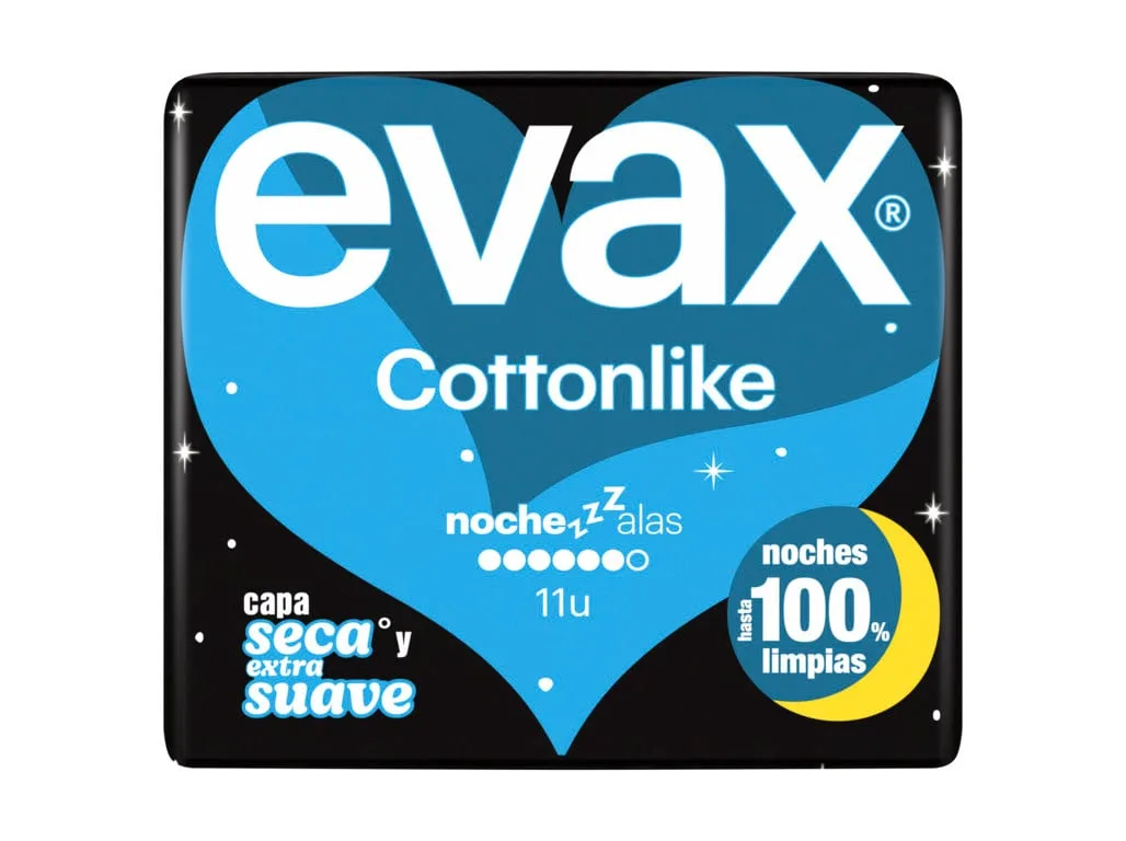 Evax Cottonlike Night inlegkruiden met vleugels, verpakking van 11 stuks