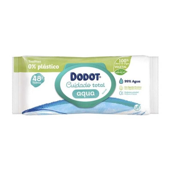 Dodot vochtige doekjes Aqua Plastic Free baby, verpakking van 48 stuks