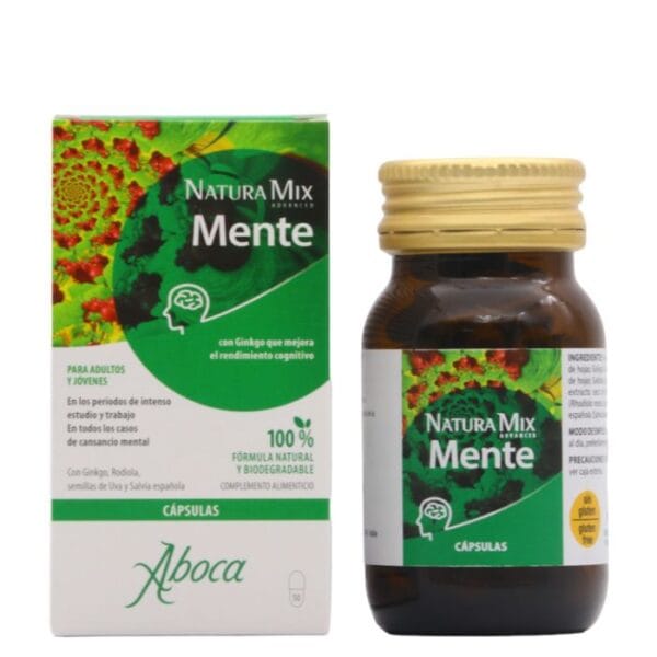 Natura Mix Advanced Geist Nahrungsergänzung in Kapseln, Packung mit 50 Stück