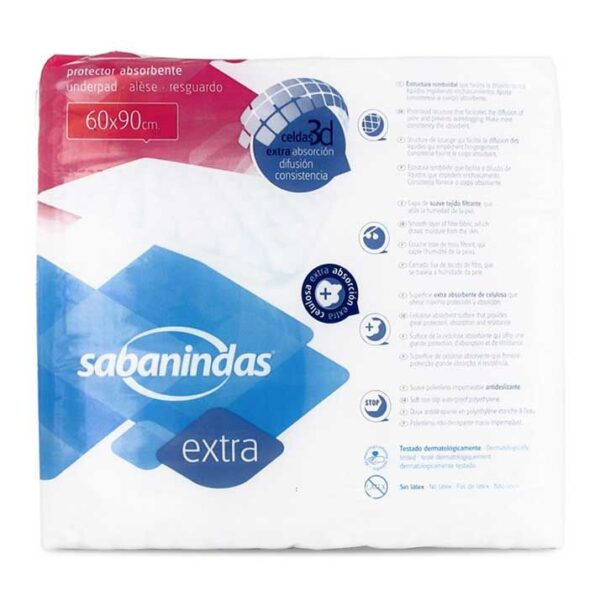 Sabanindas Extra protettore assorbente usa e getta maxi 60×90 cm, 20 unità