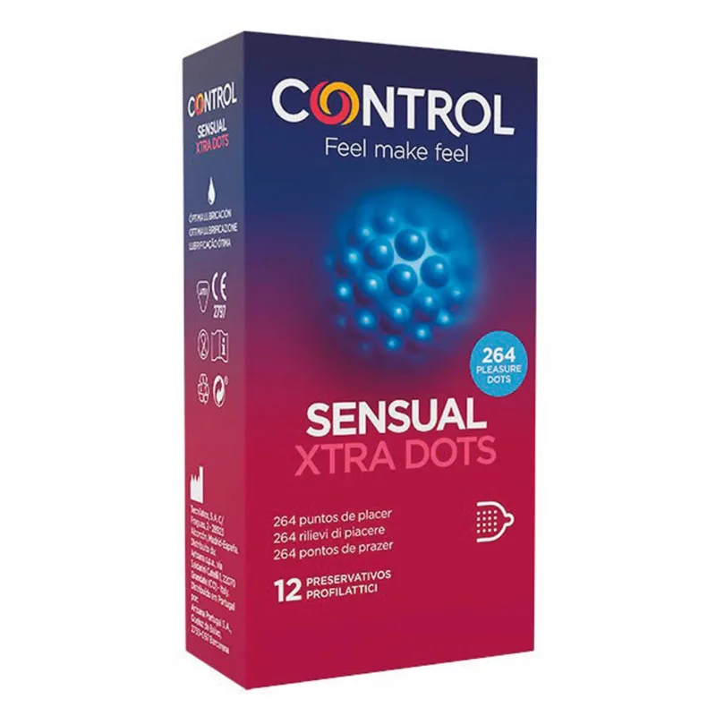 Control Sensual Xtra Dots teksturirani prezervativi kutija 12 jedinica