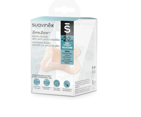 Suavinex Zero Zero smoczek newborn S -2/2M, 1 sztuka