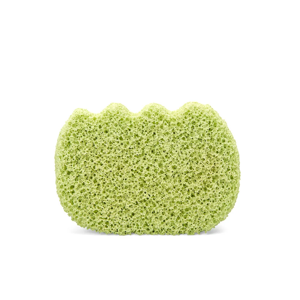 Esponja natural con extracto de bambú para higiene diaria de piel delicada