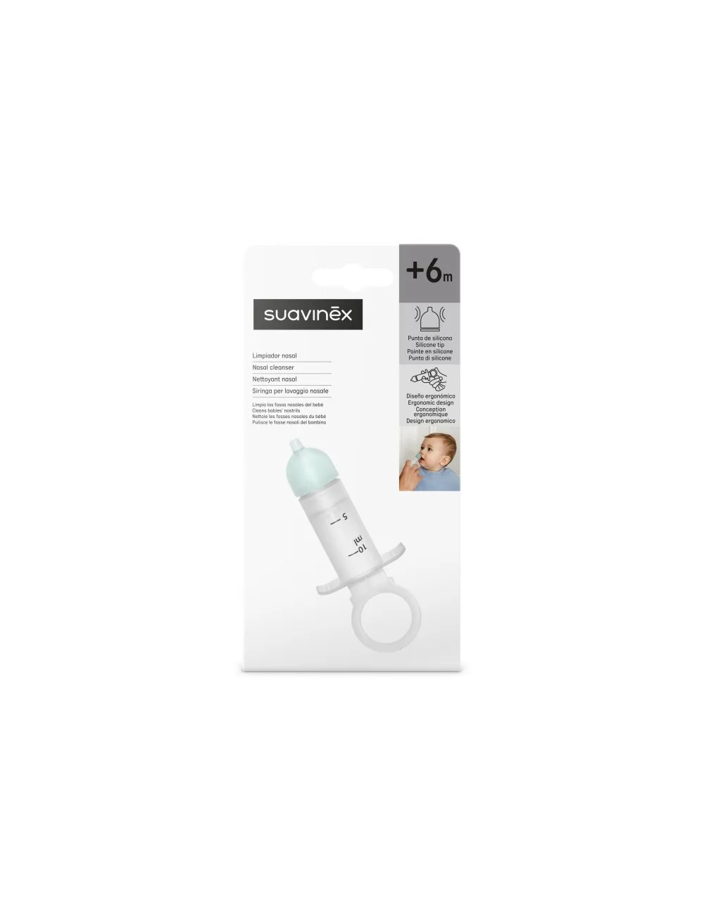 Suavinex aspirador nasal punta de silicona bebé 1 unidad