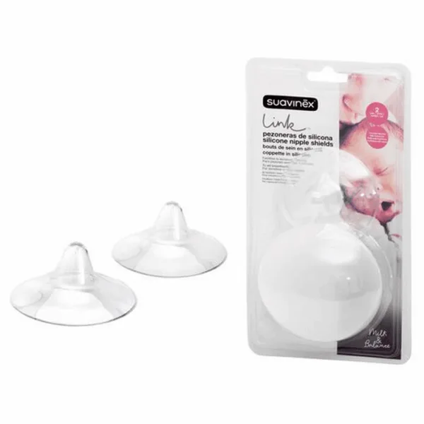 Pezoneras de silicona Suavinex talla M 20 mm, blíster con 2 unidades