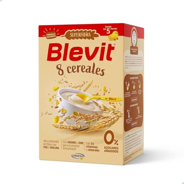 Blevit Superfibra papilla 8 céréales intégrales sans sucres ajoutés boîte 500 g