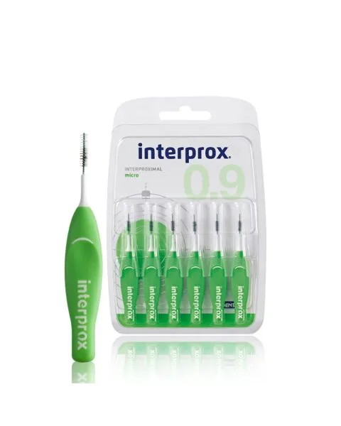 Interprox rechte interdentale borstels Micro 1,1, blister 6 eenheden
