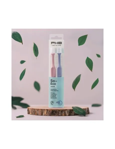 PHB Time To Care So Eco Zahnbürste sanft Pack 2 Einheiten