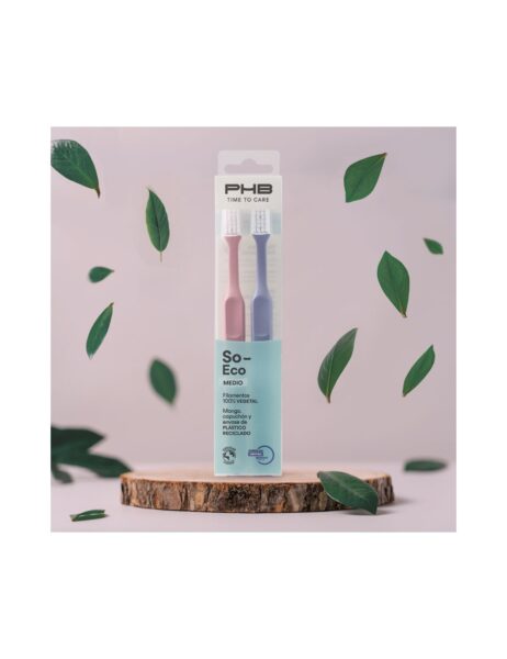 PHB Time To Care So Eco spazzola dentale media pack 2 unità