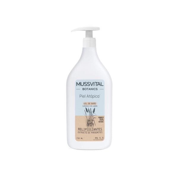 Mussvital Botanics gel de baño piel atópica dosificador 750 ml