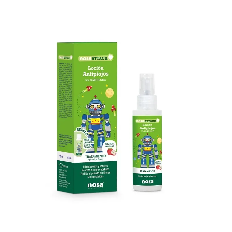 Nosa Attack losion protiv buha dimetikon 5% miris jabuke 100 ml