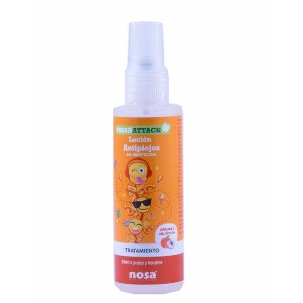 Nosa Attack loción antipiojos 5% dimeticona aroma melocotón 100 ml
