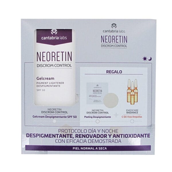 Neoretin Discrom Control Pack Gel-Creme Aufhellend + Anti-Flecken-Peeling + Radiance Ampullen