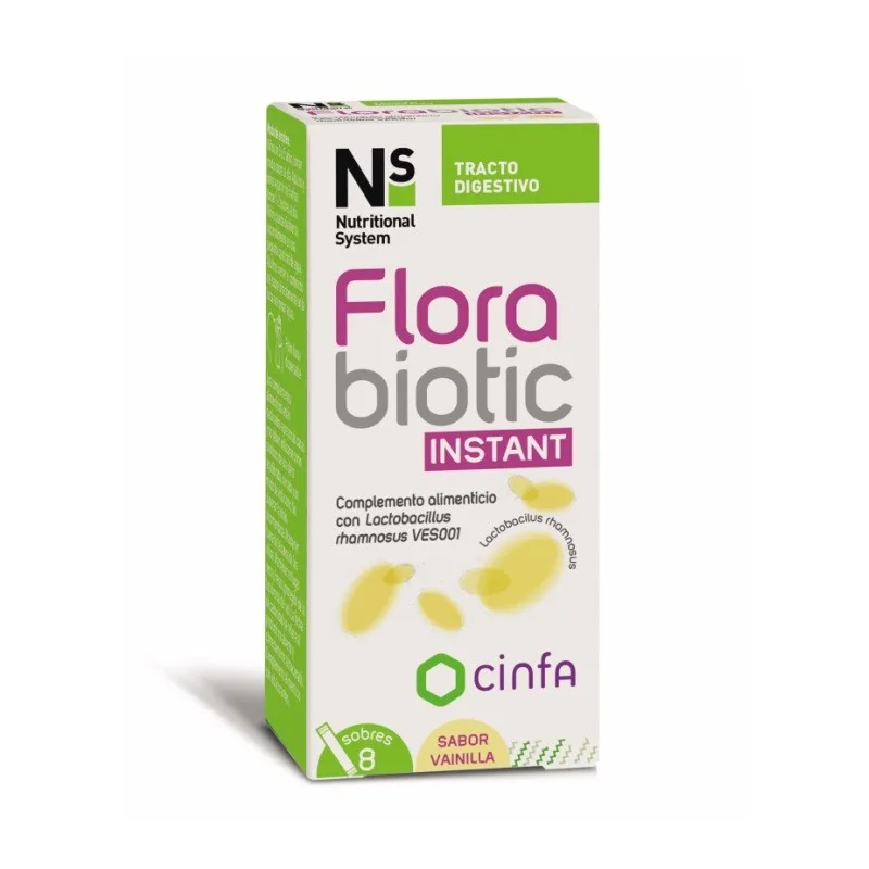 Florabiotic Lactobacillen vanillesmaak, probiotisch supplement in 8 zakjes