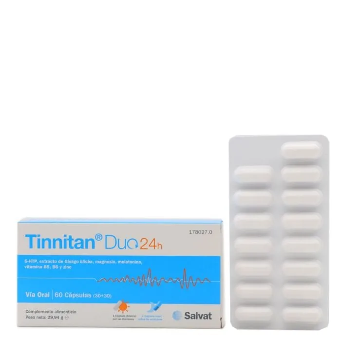 Tinnitan Duo 24 H voedingssupplement tinnitus 60 capsules