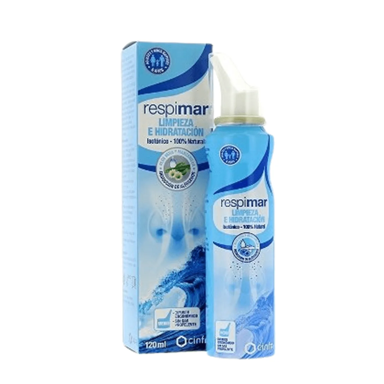Respimar limpieza e hidratación solución nasal isotónica spray 120 ml