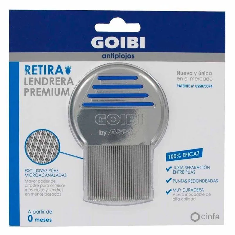 Goibi Antipiojos Lendrera Premium para eliminar piojos y liendres