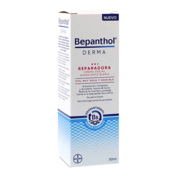 Bepanthol Derma Gesichtscreme Feuchtigkeitsspendend Täglich Reparierend Trockene und Empfindliche Haut 50 ml