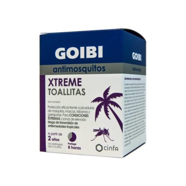 Salviette repellenti antizanzare Goibi Xtreme Forte, 16 pezzi