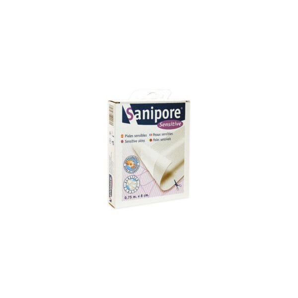 Afneembare pleister op maat voor gevoelige huid SANIPORE Sensitive 0,75 m x 8 cm