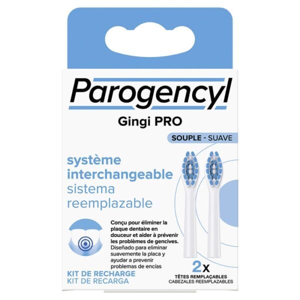 Parogencyl Gingi Pro Suave vervangingskoppen voor tandenborstel, 2 stuks