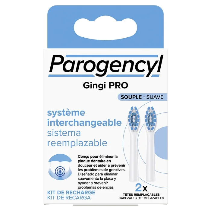 Parogencyl Gingi Pro Suave vervangingskoppen voor tandenborstel, 2 stuks