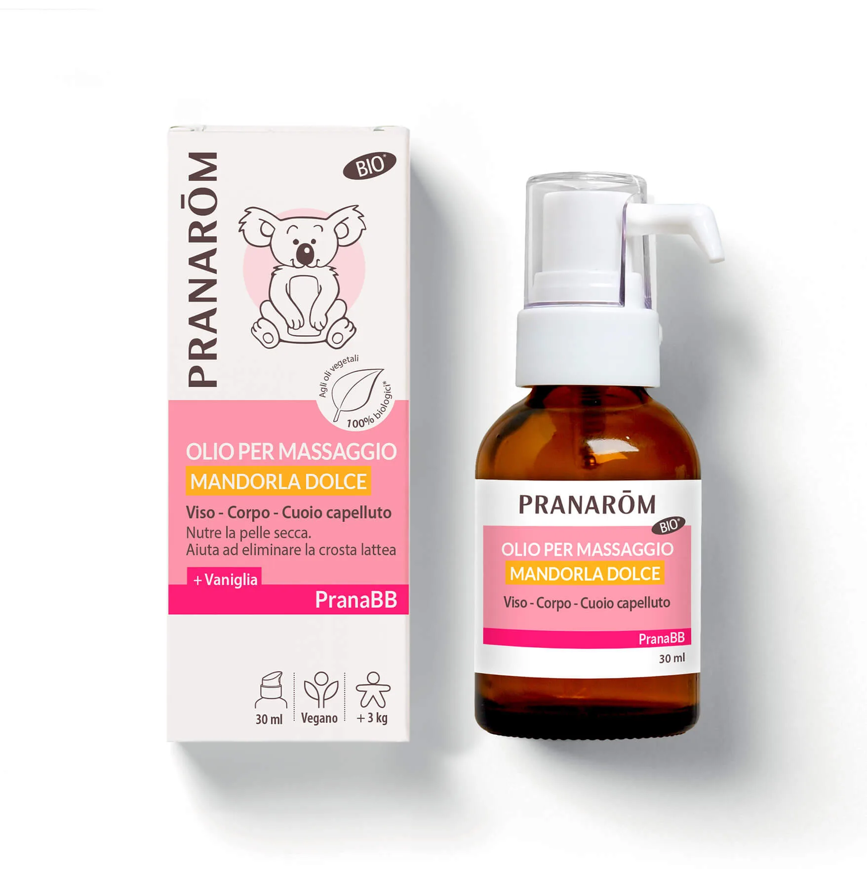 Pranarom Sötmandelmassageolja för baby 30 ml