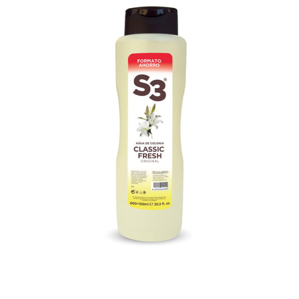 Acqua di colonia unisex S3 Classic Fresh 750 ml