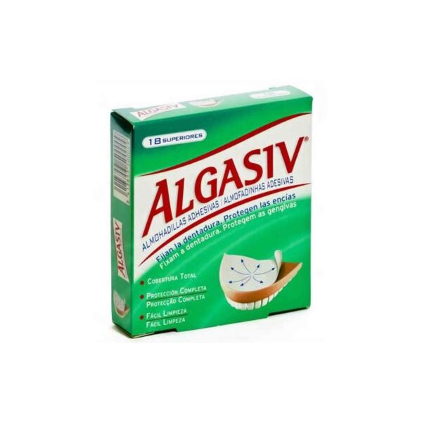 Algasiv bovenste kleefkussentjes voor tandprotheses, 18 eenheden