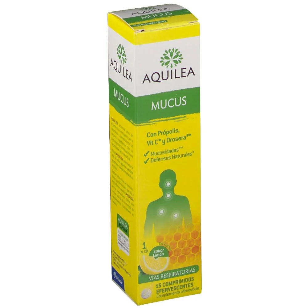 Aquilea Mucus 15 comprimidos efervescentes complemento alimenticio vías respiratorias