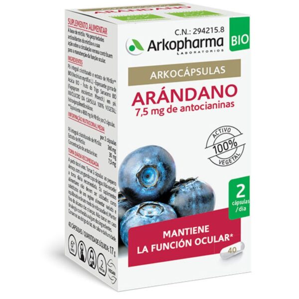 Arkopharma Arkocápsulas Mirtillo Bio 40 capsule