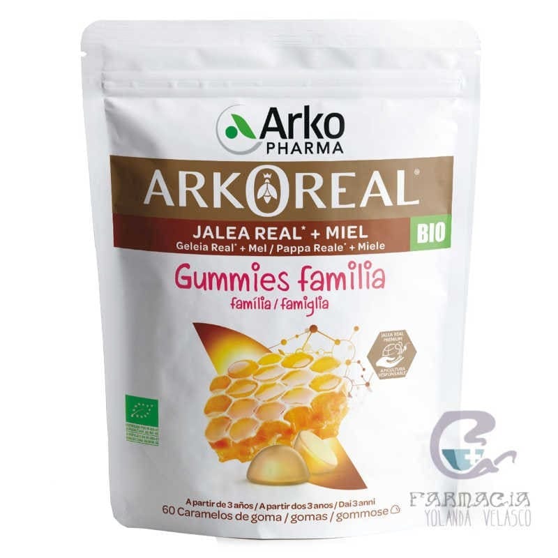 Arkopharma Arkoreal royalgelé og honning med appelsinsmag 60 gummibamser