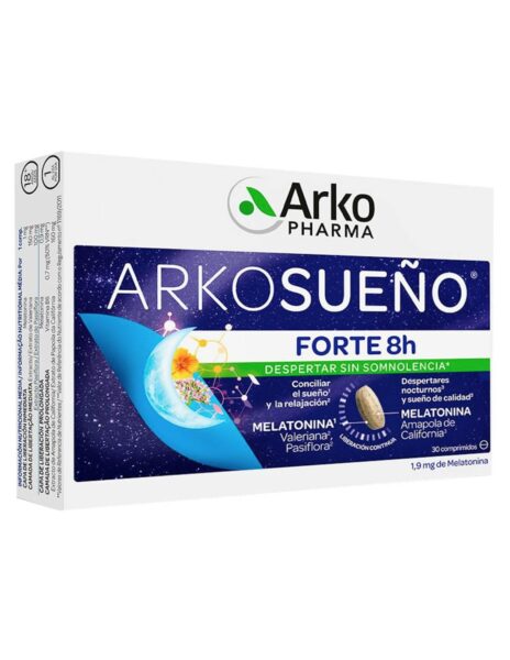 Arkopharma Arkosueño Forte 8h 30 Kapseln Ergänzung für den Schlaf